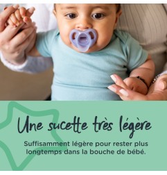 SUCETTE EN SILICONE ULTRA LEGERE X2 6-18 MOIS
