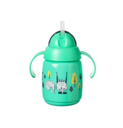 TASSE D'APPRENTISSAGE A PAILLE 300ML 6M+ DECO VERT