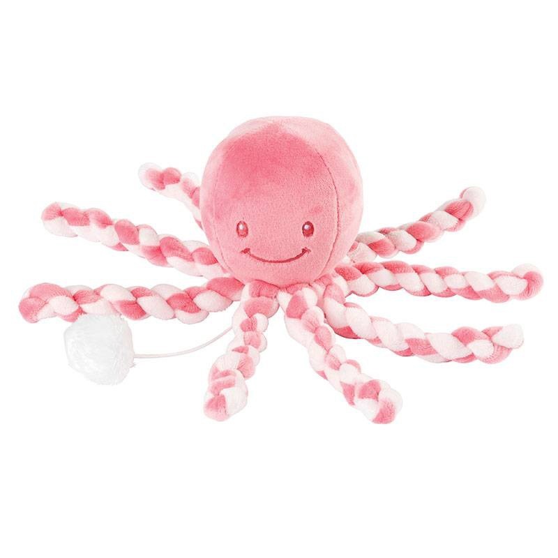PELUCHE MUSICALE PIEUVRE CORAIL