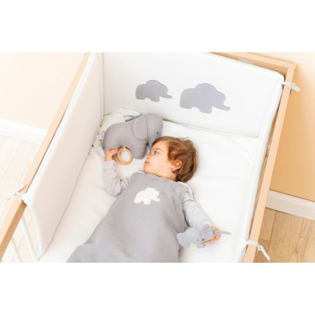 DOUDOU MUSICAL TRICOT GRIS 23 CM TEMBO