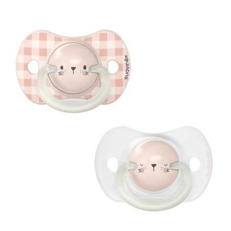 SUCETTES X2 NIGHT&DAY 0-6M ROSE