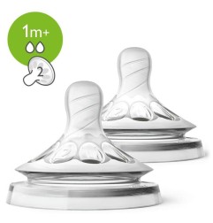 SCF042/27 2 TETINES NATURAL 1M+ 2 TROUS