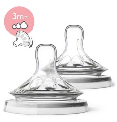LOT DE 2 TETINES NATURAL 2.0 - 3 MOIS FENTE A DEBIT VARIABLE