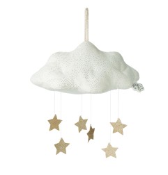 MOBILE NUAGE AVEC ETOILES BLANC