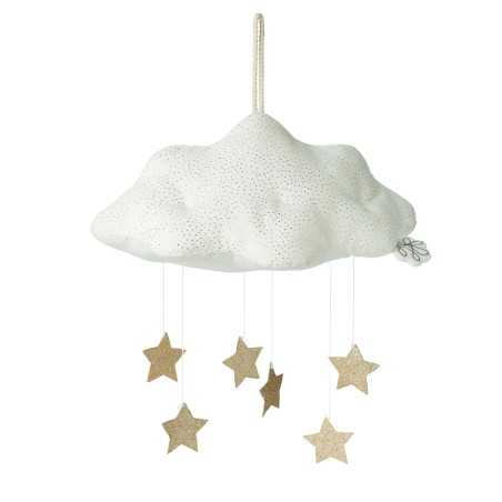MOBILE NUAGE AVEC ETOILES BLANC