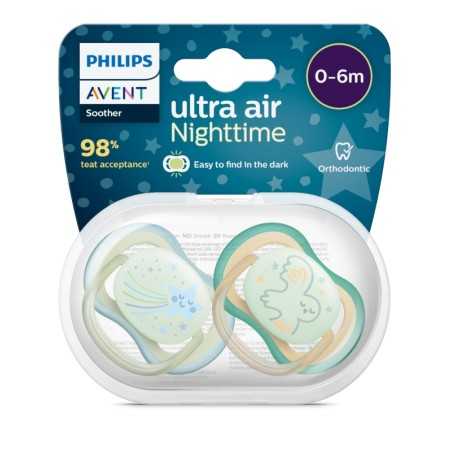 SUCETTE ULTRA AIR NUIT - LOT DE 2 - 0-6 MOIS - PHOSPHORESCENT