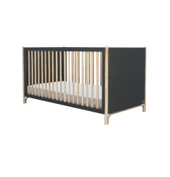 OCEANE LIT 70 X 140 CM EVOLUTIF PIEDS ET BARREAUX EN CANNE ROTIN