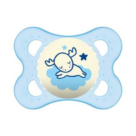 MAM SUCETTE NUIT - DE 0 A 6 MOIS - SILICONE - LOT