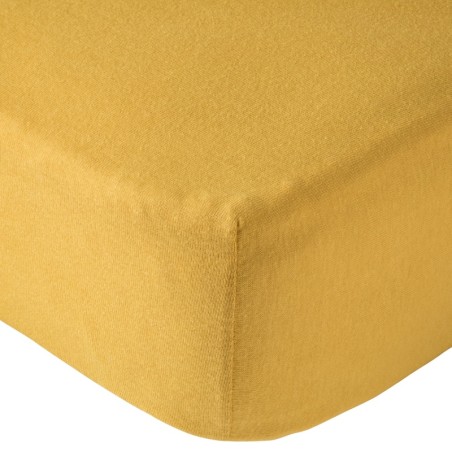 DRAP HOUSSE MOUTARDE - 60X120X15CM