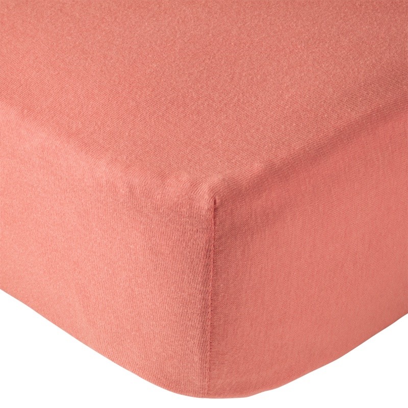 DRAP HOUSSE TERRACOTTA - 70X140X17CM