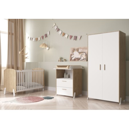 COMMODE A LANGER 2 TIROIRS AVEC PLAN NAILI