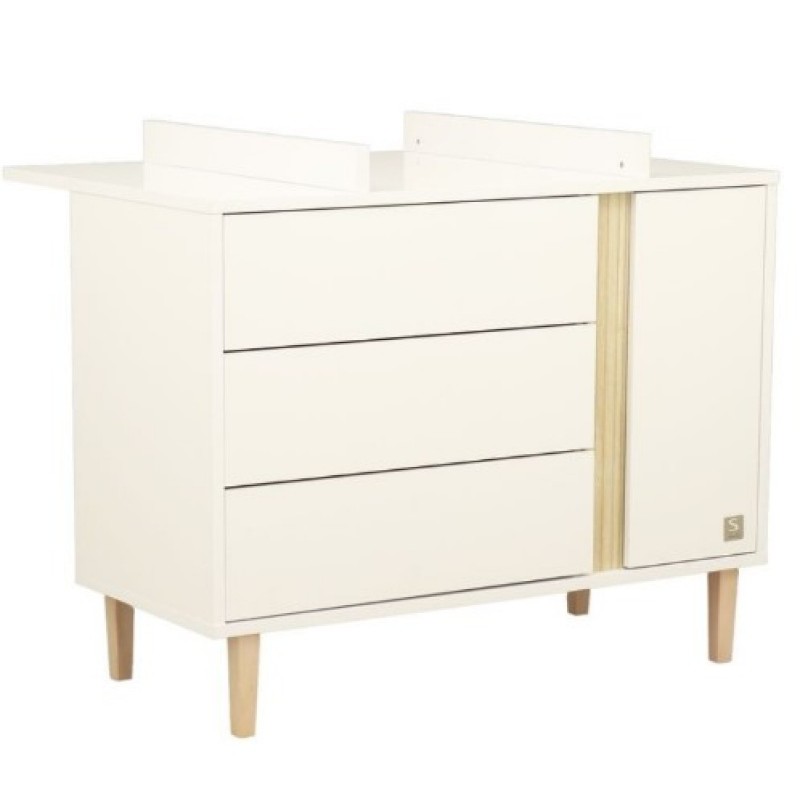 COMMODE 3 TIROIRS +1 PORTE