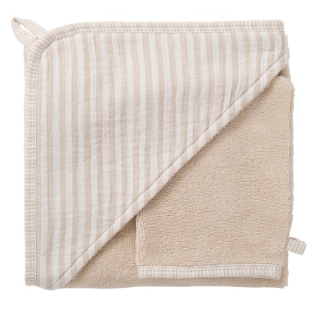 CAPE DE BAIN + GANT RAYE