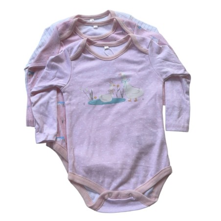 LOT DE BODYS ROSE OIE
