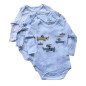 LOT DE 3 BODYS BLEU A RAYURE
