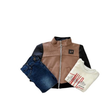ENSEMBLE 3 PIECES PANTALON VESTE HAUT ML