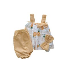 ENSEMBLE BEBE ORANGE CLAIR SHORT +BANDEAU