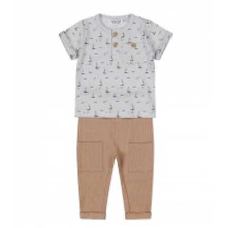 ENS TEE-SHIRT+PANTALON BATEAU 18M