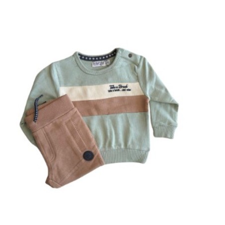ENS PANTALON+PULL TAKE A BREAK 9M