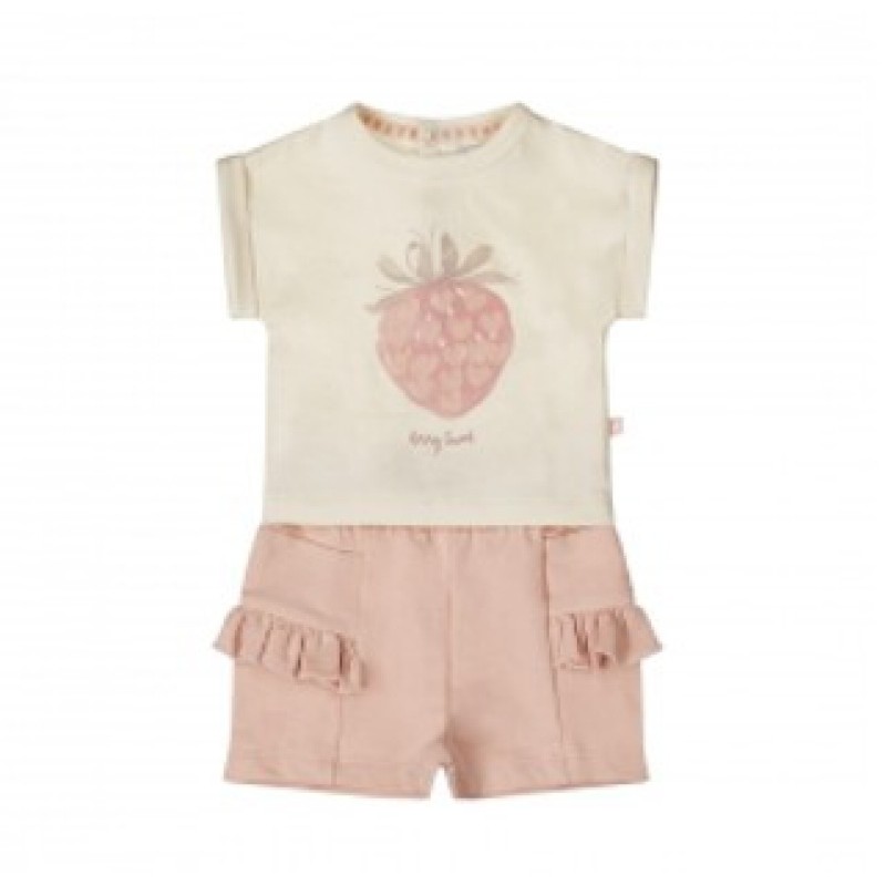 Ens tee-shirt+short fraise BERRY SWEET 18M