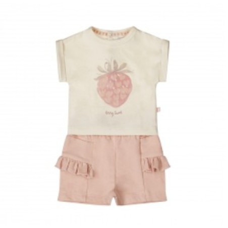 Ens tee-shirt+short fraise BERRY SWEET 18M