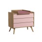 COMMODE VINTAGE BOIS/ROSE