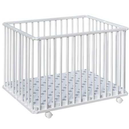 PARC BOIS PLIANT HUGO BLANC + ROULETTE