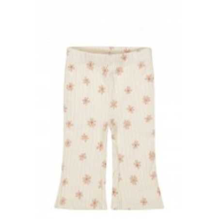 PANTALON FLEUR ROSE 6M