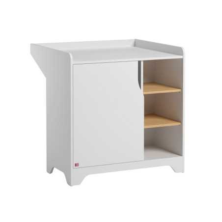 COMMODE AVEC PLAN A LANGER LEAF BLANC BOIS