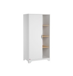 ARMOIRE 1 PORTE LEAF BLANC BOIS