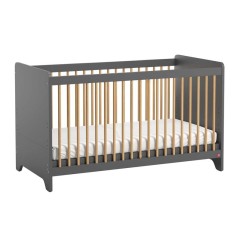 LIT EVOLUTIF 70X140 LEAF GRAPHITE BOIS