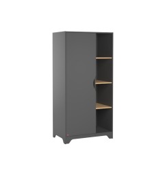 ARMOIRE 1 PORTE LEAF GRAPHITE BOIS