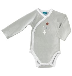 LOT DE 2 BODIES 6 MOIS GAIA GRIS