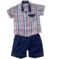 ENSEMBLE GARCON CHEMISE CARREAUX & SHORT