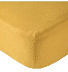 DRAP HOUSSE MOUTARDE - 60X120X15CM