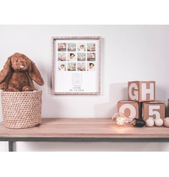 CADRE MY VERY FIRST YEAR BOIS ET BLANC