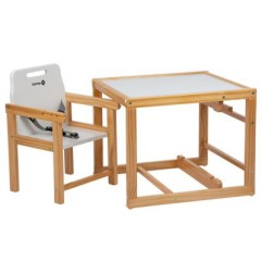 CHAISE HAUTE 2 EN 1 CHERRY NATURAL WOOD - CONVERTIBLE EN BUREAU