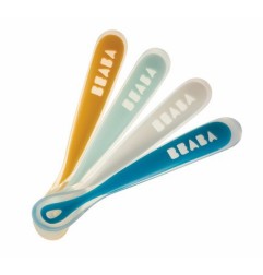 LOT DE 4 CUILLERES SILICONE 2EME AGE