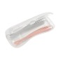 LOT DE 2 CUILLERES 1ER AGE SILICONE AVEC BOITE DE TRANSPORT ROSE