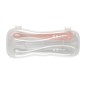 LOT DE 2 CUILLERES 1ER AGE SILICONE AVEC BOITE DE TRANSPORT ROSE