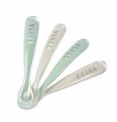 LOT DE 4 CUILLERES 1ER AGE SILICONE