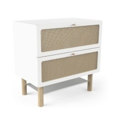 COMMODE 2 TIROIRS + 1 ETAGERE (SANS PLAN A LANGER) OCHNA