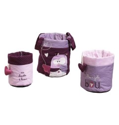 CORBEILLES GIGOGNE TISSU (LOT DE 3) MAM'ZELLEBOU