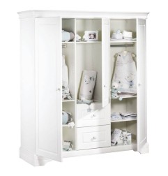 ARMOIRE 3 VOLUMES ELODIE BLANC