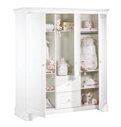 ARMOIRE 3 VOLUMES ELODIE BLANC