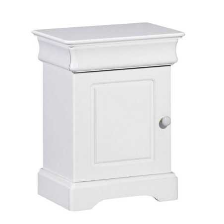 CHEVET 1 TIROIR 1 PORTE ELODIE BLANC