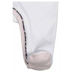 PYJAMA VELOURS BLANC TAILLE NAISSANCE MISS FLEUR DE LUNE