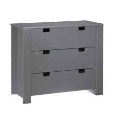 COMMODE 3 TIROIRS CITY ARDOISE