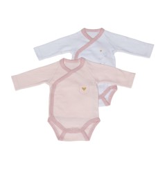 BODIES BLANC/ROSE LOT DE 2