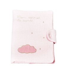 PROTEGE CARNET DE SANTE ROSE LILY POUDREE
